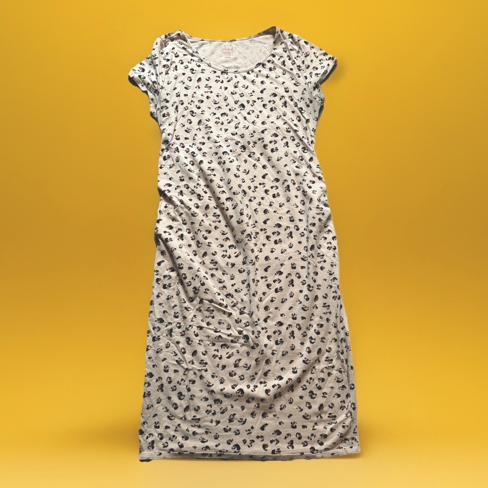 Isabel Maternity Dress‎ Leopard Tan Women's Large Womens Sleeveless Knee Length